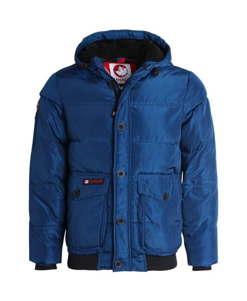 Mens Machine Washable High Neck Puffer Jacket