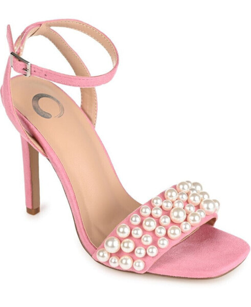 Women's Romey Pearl Embellished Stilleto Dress Sandals