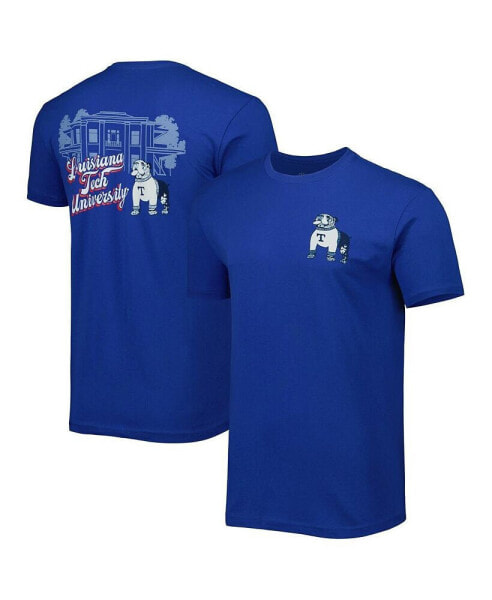 Men's Royal Louisiana Tech Bulldogs Mascot Scenery Premium T-shirt
