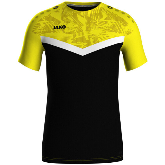 JAKO Sport-Tshirt Iconic (Polyester-Micro-Mesh) schwarz/gelb Herren