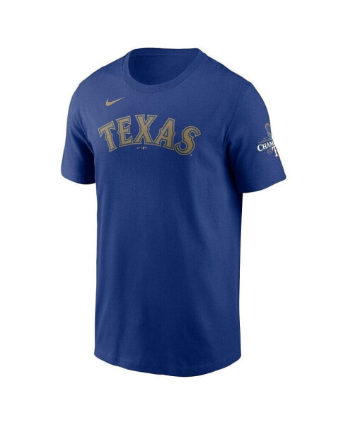 Men's Josh Jung Royal Texas Rangers 2024 Gold Collection Name Number T-Shirt