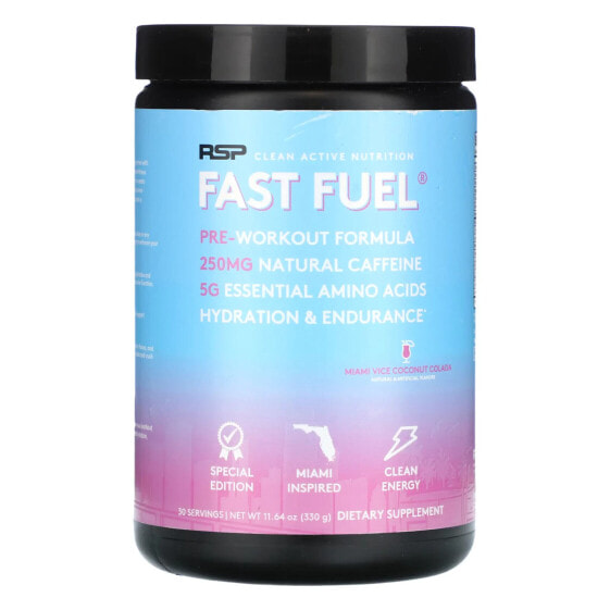 Fast Fuel, Pre-Workout Formula, Miami Vice Coconut Colada, 11.64 oz (330 g)