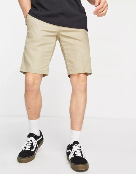 Dickies slim fit shorts in beige tan