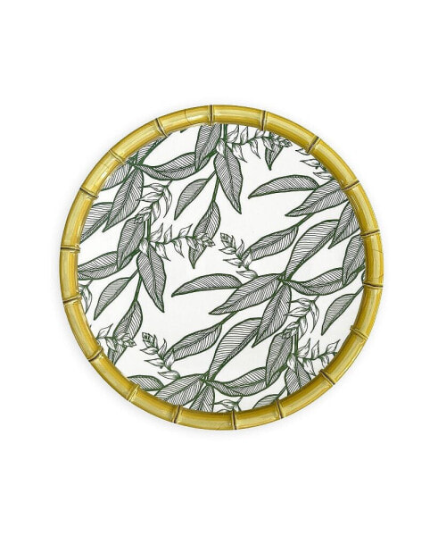 Zen Bamboo Leaf Dinner Plates, Set of 4