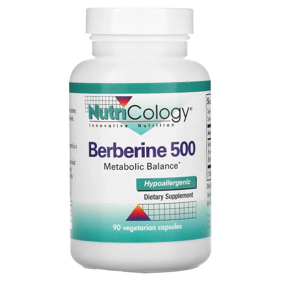Травы и натуральные средства Nutricology Berberine 500, 90 капсул