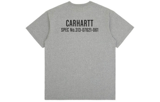 Carhartt WIP FW21 口袋背后Logo印花短袖T恤 男款 浅灰色 送礼推荐 / Футболка Carhartt WIP FW21 LogoT CHXTEA-201015-EGY2