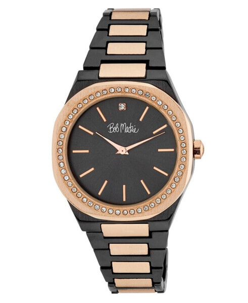 Часы Bob Mackie Quartz Two-Tone Rose