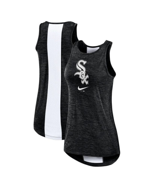 Women's Black Chicago White Sox Right Mix High Neck Tank Top