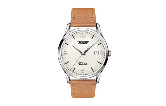 Часы Tissot T Classic Quartz 40mm Silver Steel Leather