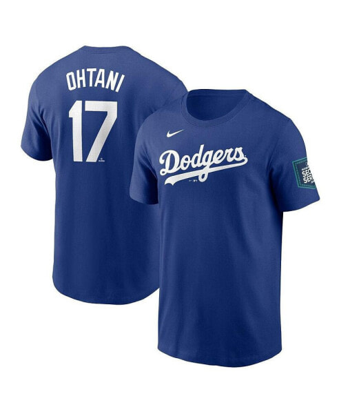 Men's Shohei Ohtani Royal Los Angeles Dodgers 2024 MLB World Tour Seoul Series Name and Number T-shirt