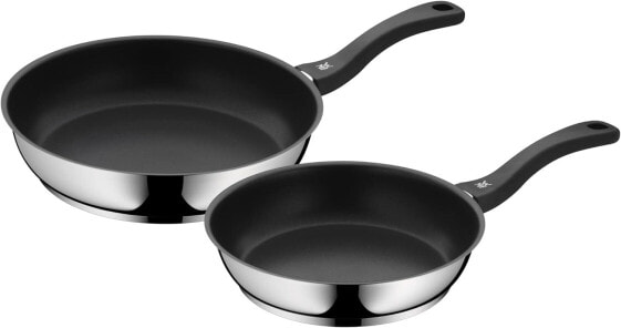 WMF Set of 2 Coated Cromargan Stainless Steel Frying Pans