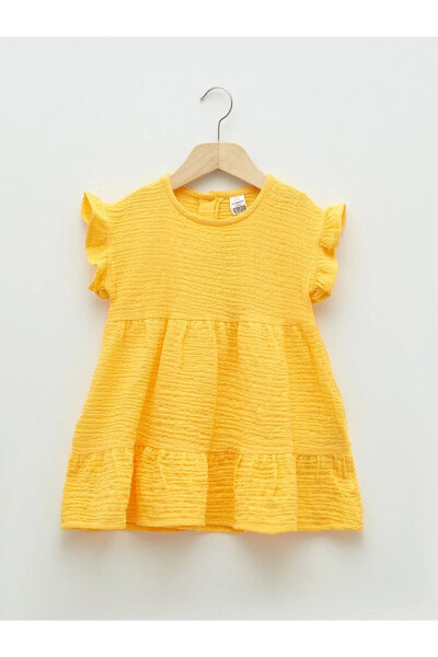 Платье для малышей LC WAIKIKI Basic Платье с коротким рукавом из хлопка для девочек