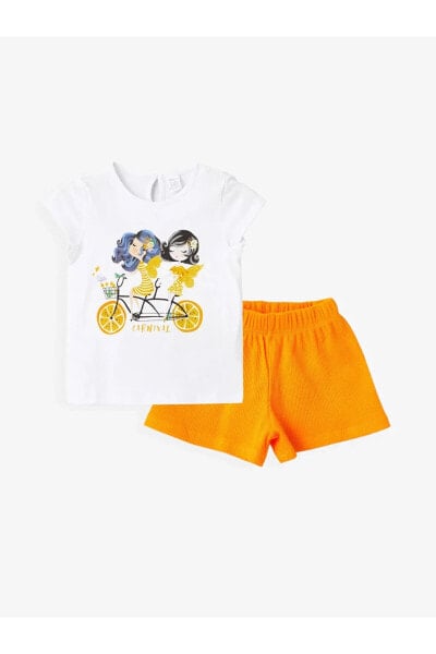 Костюм LC WAIKIKI ECO Bike Neck Girl Baby T-Shirt &  2-Piece Set