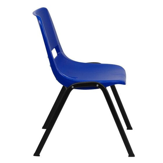 Hercules Series 880 Lb. Capacity Blue Ergonomic Shell Stack Chair