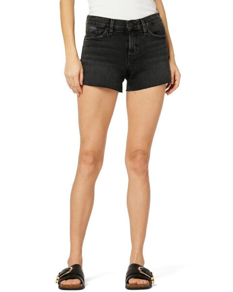 Hudson Jeans Gemma Mid-Rise Jet Black Short Women's 29