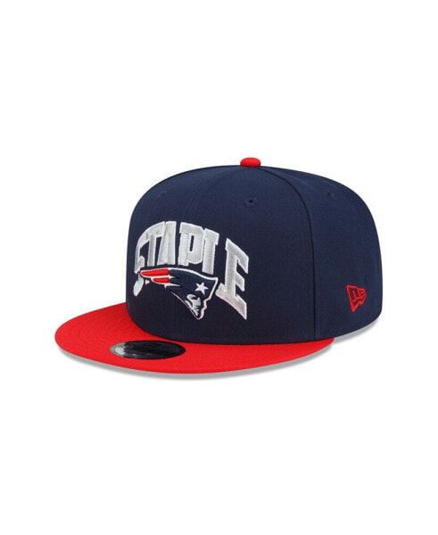 Men's X Staple Navy, Red New England Patriots Pigeon 9Fifty Snapback Hat
