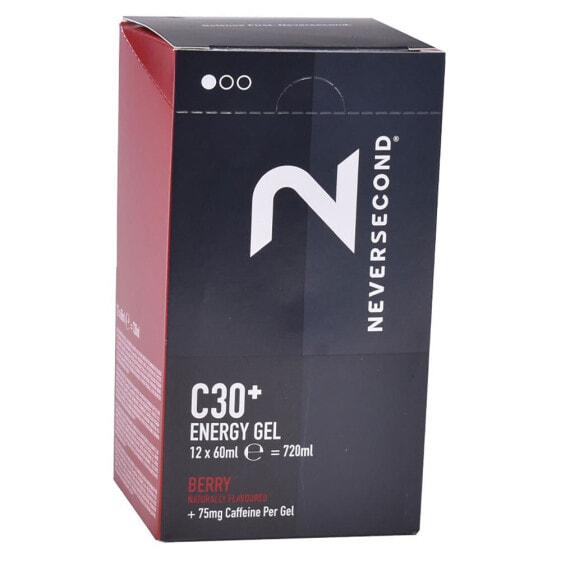 NEVERSECOND C30+ 60ml Berry Energy Gels Box 12 Units