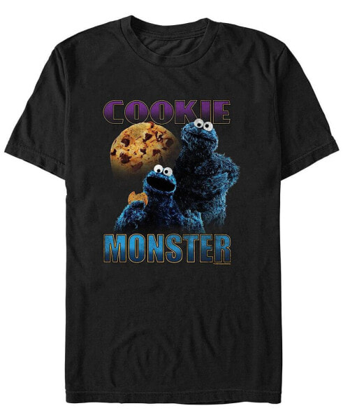 Men's Sesame Street Cookie Highlight Short Sleeve T-shirt