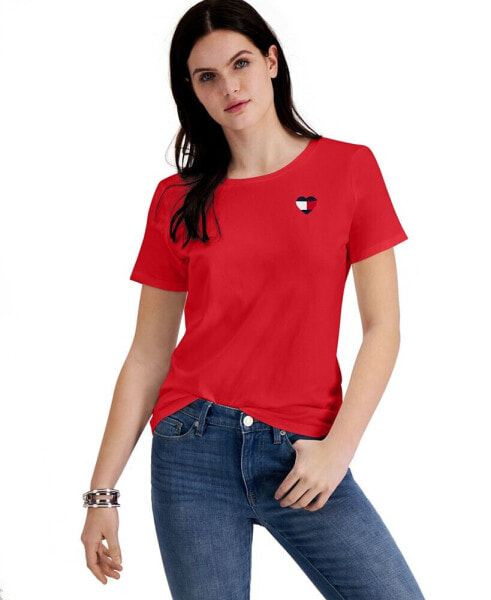 Women's Embroidered Heart-Logo T-Shirt