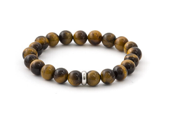 Tiger eye bead bracelet MINK110 / 17
