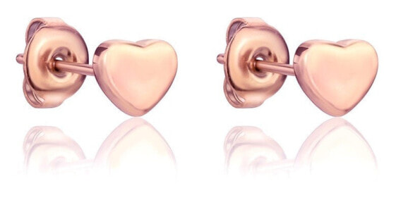Gentle stone bronze earrings Heart VE1122R