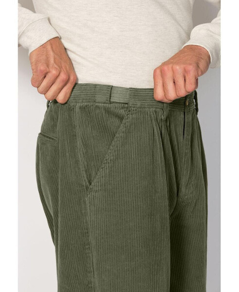 Big & Tall Expandable Waist Corduroy Pleat-Front Pants