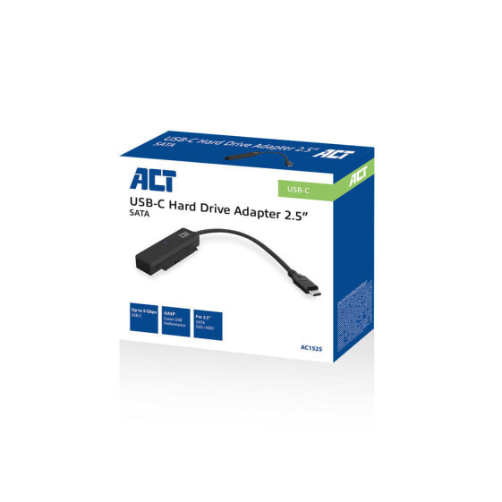 ACT AC1525 - USB Type-C - SATA 7-pin + 15pin - 0.15 m - Black