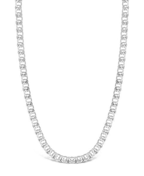 Sterling Forever women's Interlocking Curb Chain Necklace