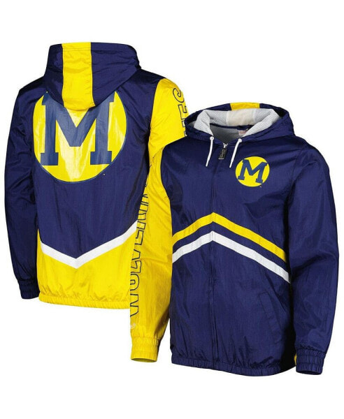 Men's Navy Michigan Wolverines Undeniable Full-Zip Windbreaker Jacket