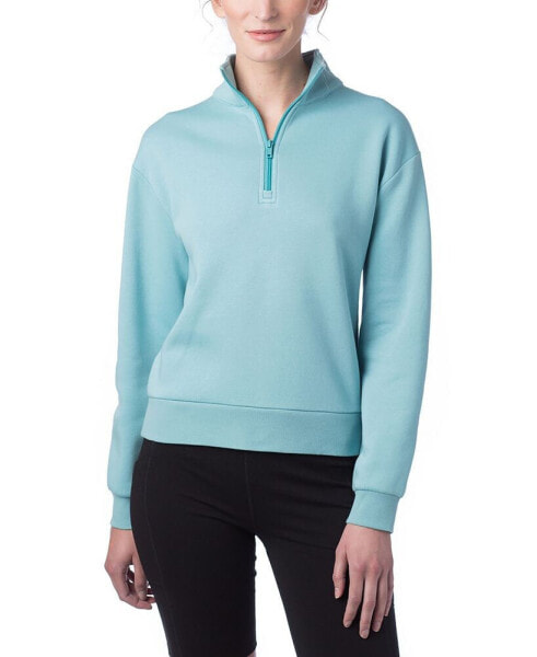 Women's Cozy Fleece Mock-Neck Sweatshirt