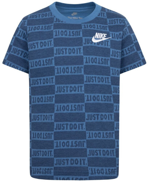 Little Boys Just Do It Textured Club T-Shirt