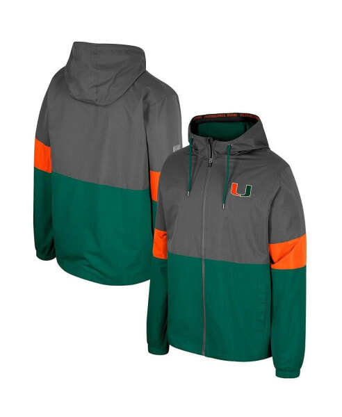 Men's Charcoal Miami Hurricanes Miles Full-Zip Jacket