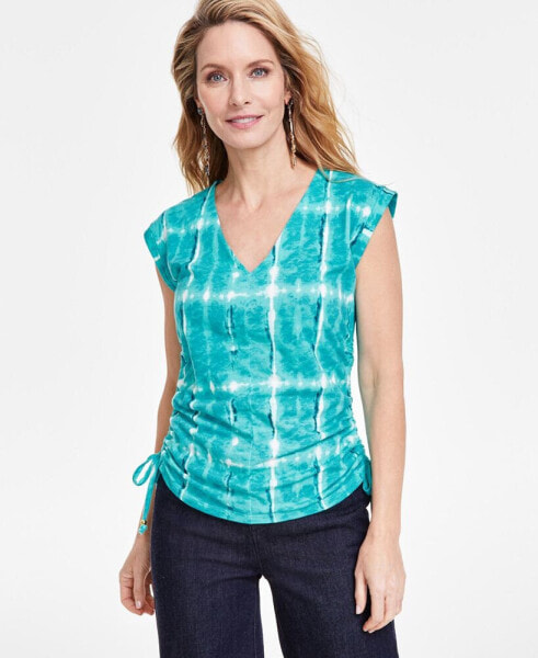 Women's Side-Tie V-Neck Top, Created for Macy's