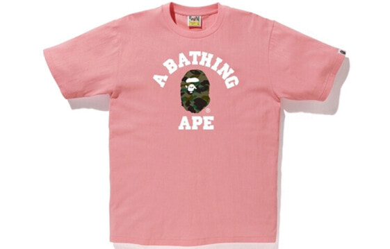 Футболка A Bathing Ape 1st Camo Ape Head Online - мужская/женская, вишневый