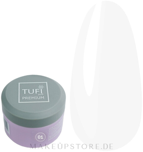 Gel zur Nagelverlängerung - Tufi Profi Premium LED Gel 01 Clear 5 g