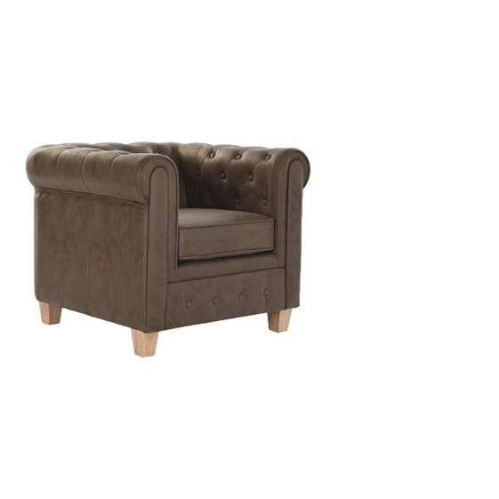 Кресло Home ESPRIT Темно-коричневый Деревянный 80 x 80 x 70 cm