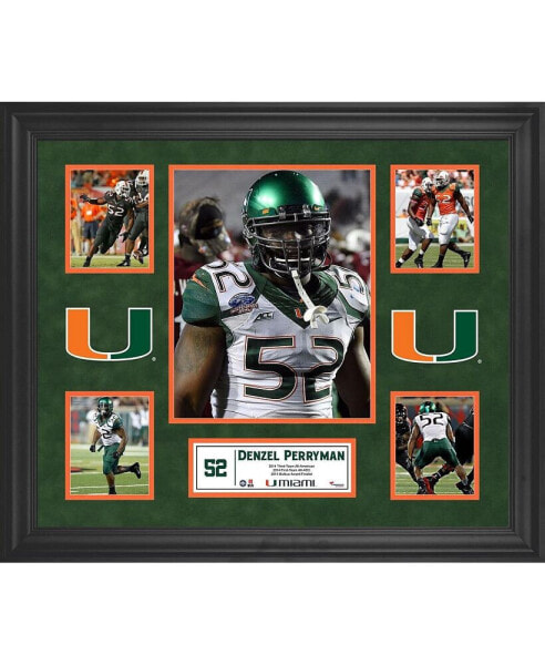 Denzel Perryman Miami Hurricanes Framed 23'' x 27'' 5-Photo Collage