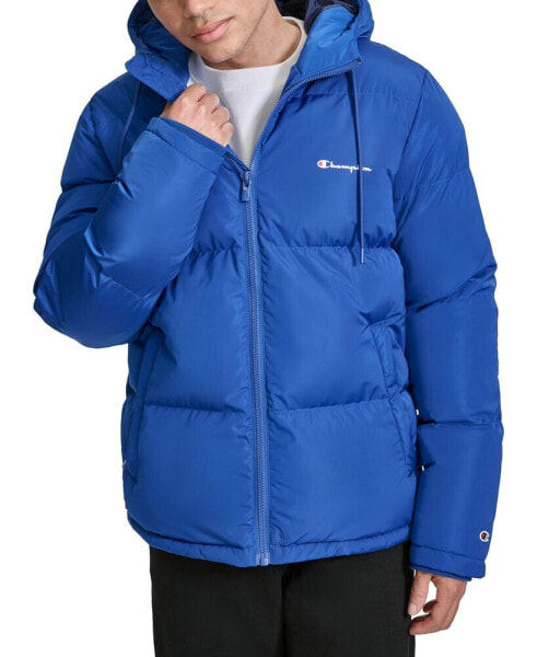 Men's Quilted Full-Zip Hooded Puffer Jacket