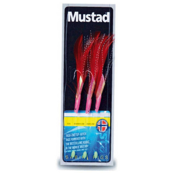 MUSTAD Hokkai Trace 3 Hooks Feather Rig