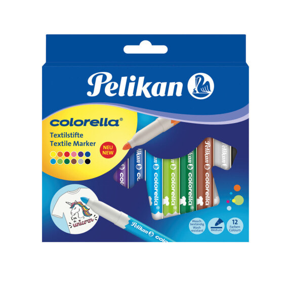 Pelikan Colorella Textile - Multicolor - Medium - Fabric - 12 pc(s) - Hanging box