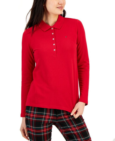 Women's Logo Long-Sleeve Polo Shirt