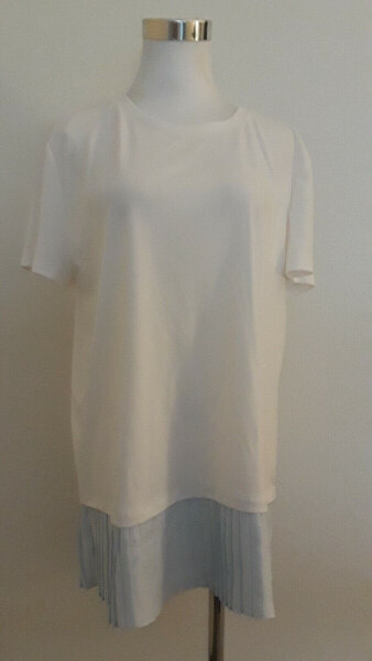 Блуза DKNY Pleat Hem Ivory Blue L