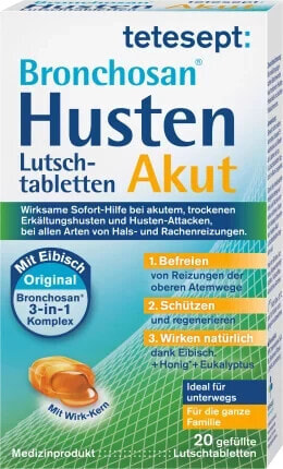 Bronchosan Husten Akut Lutschtabletten, 20 St