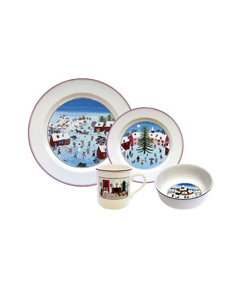 Сервировка стола Villeroy & Boch Наивный Рождественский набор посуды из 4 предметов