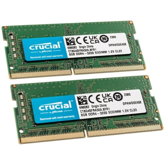 Crucial DDR4-3200 RAM, CL22, SO-DIMM - 16 GB Dual-Kit