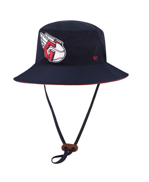 Men's Navy Cleveland Guardians Panama Pail Bucket Hat