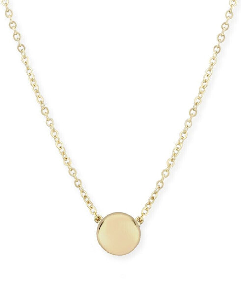 Flat Ball Necklace Set in 14k Gold (7mm)