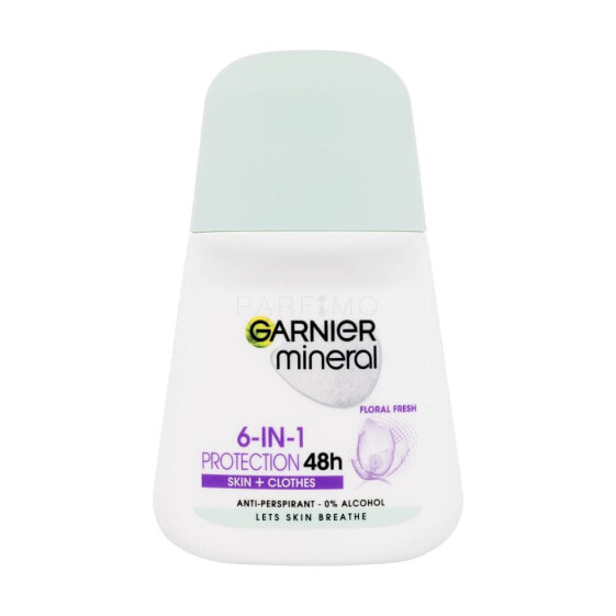 Garnier Mineral Protection 6-in-1 Floral Fresh 48h 50 ml antiperspirant Roll-on für Frauen