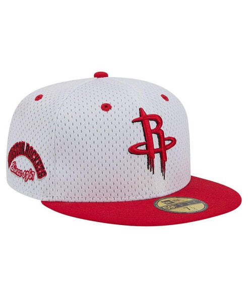 Головной убор New Era белый-красный Houston Rockets Throwback 2Tone 59FIFTY Fitted Hat