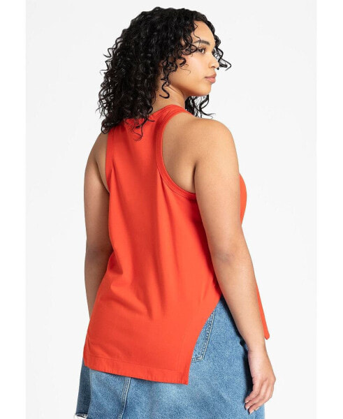 Plus Size Scooped Hem Tank Top